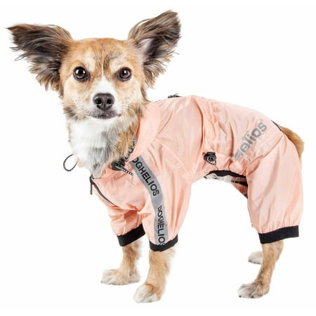 Dog Nylon Raincoat - Dog Helios ® 'Torrential Shield' Waterproof Multi-Adjustable Full Bodied Pet Dog Windbreaker Raincoat