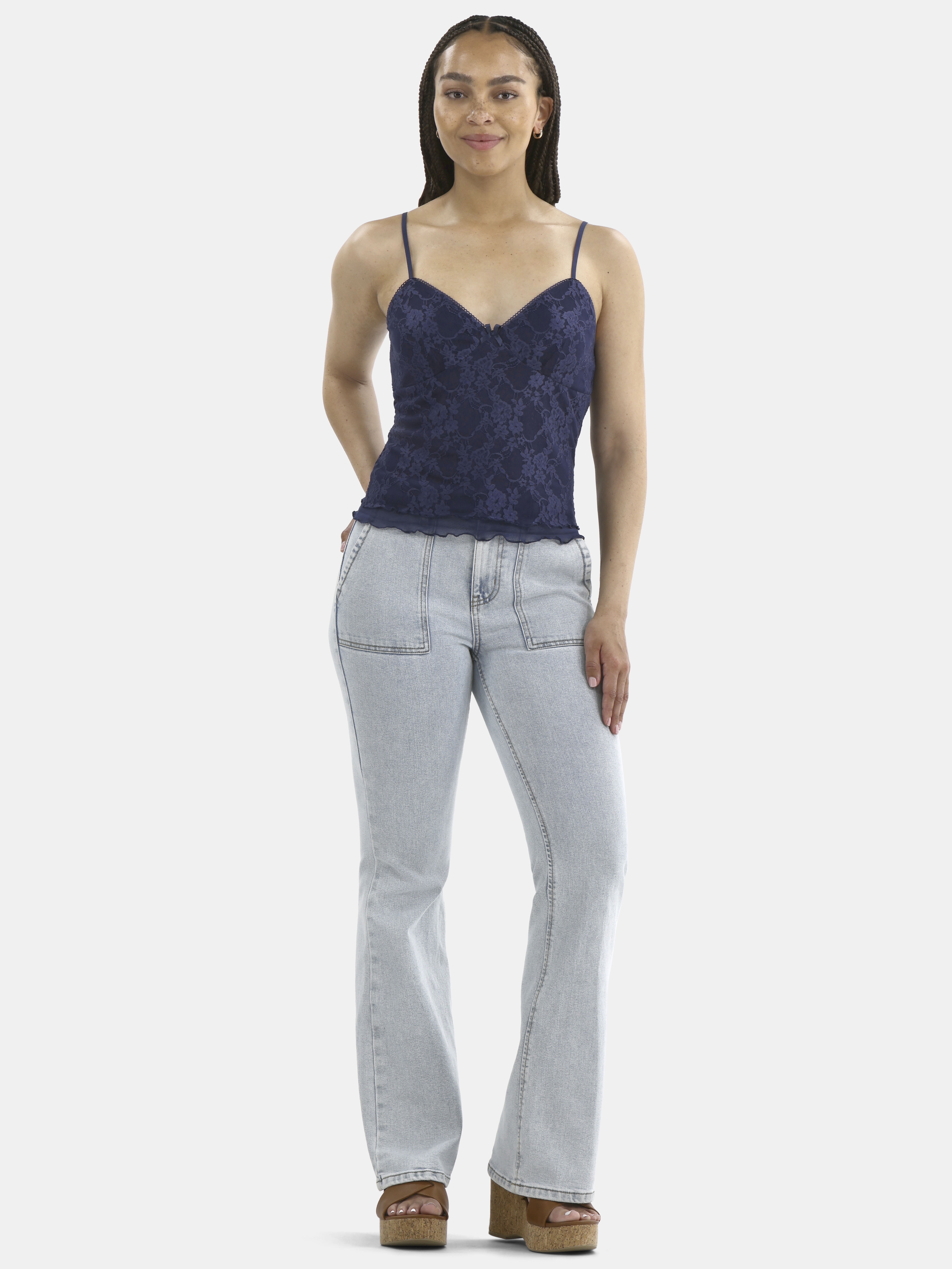 No Boundaries Lace Tank with Picot Trim, Women’s