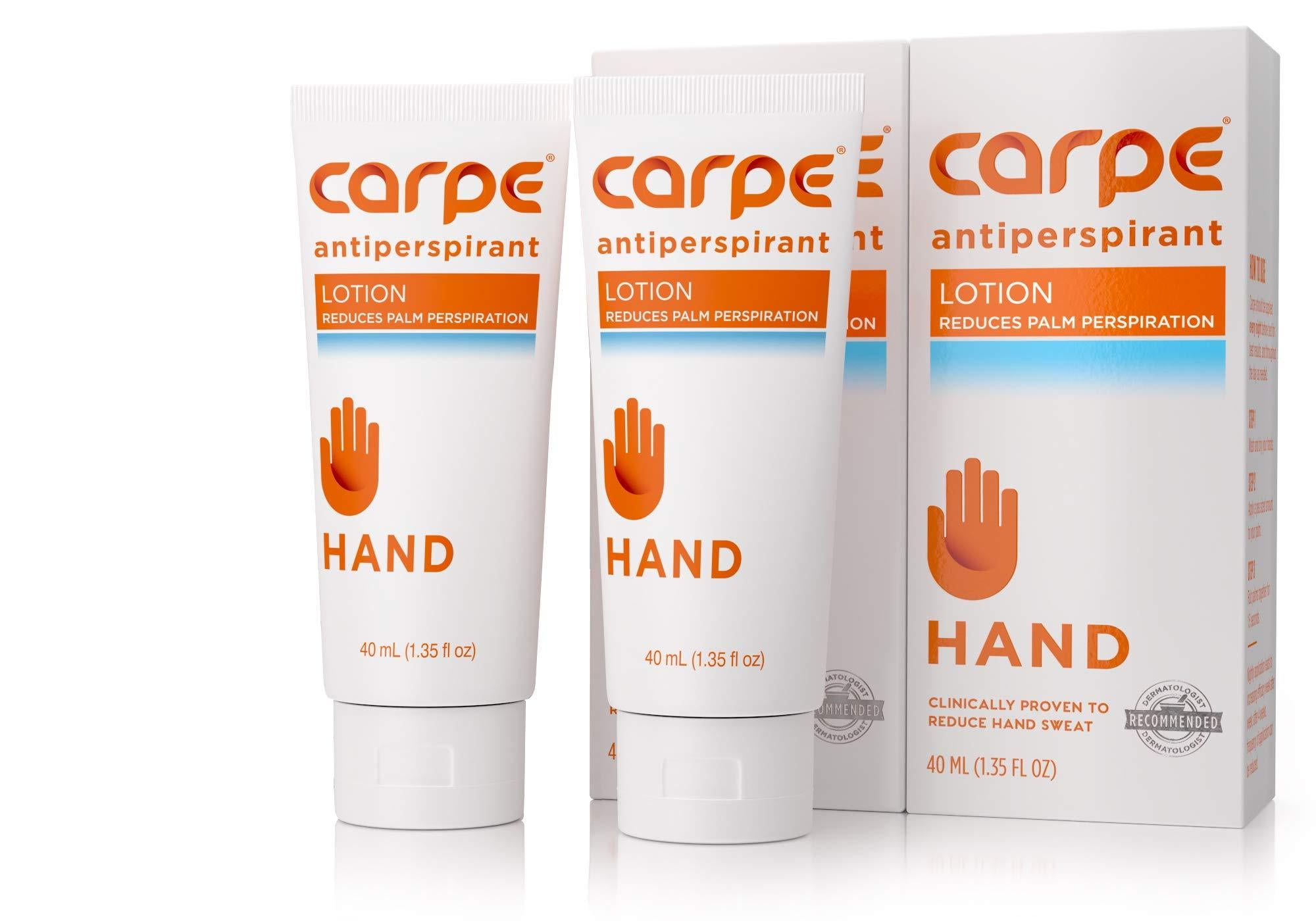 Carpe Antiperspirant Hand Lotion (Pack of 2), A Nonirritating