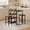 black, variant on GIMMYFIVE 3 Piece Rectangular Bar Table and Stools Set, High Top Kitchen Table with 2 Stools