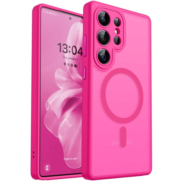 Funda de teléfono CANSHN para Samsung Galaxy S25 Ultra Hot Pink