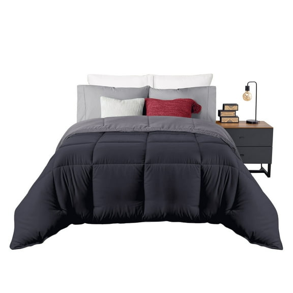Edredón Relleno para Duvet Elefantito  Matrimonial Negro