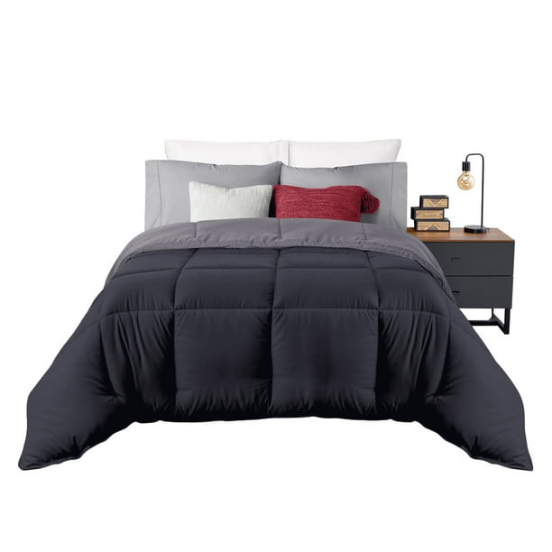 Edredón Relleno para Duvet Elefantito Matrimonial Negro Bodega