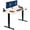 Bamboo/Black, variant on VIVO Electric 55" x 28" Stand Up Desk, White Table Top, White Frame