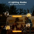 thumbnail image 3 of Outdoor String Lights with Remote and Zip Ties, 58Ft Dimmable Patio Lights with 25 Bulbs, Waterproof Hanging Lights for Porch Backyard Bistro Cafe Market, 3 of 4
