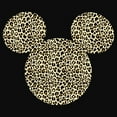 thumbnail image 2 of Junior's Mickey & Friends Cheetah Print Mickey Mouse Logo  Racerback Tank Top Black Medium, 2 of 5
