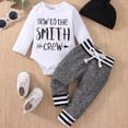 thumbnail image 5 of Staki Newborn Outfit Boy with Hat Baby Boy Clothes Set Bodysuit Top Suspender Pants Hat Newborn 3pcs Outfit 12 18 Months(White, 12-18 Months), 5 of 6