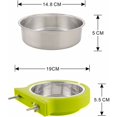 thumbnail image 2 of Cuenco para jaula de perro, cuenco extraíble de acero inoxidable para colgar, cuenco para mascotas, cuenco pequeño para agua, comedero para perros, gatos, conejos, suministros para mascotas Birdsgreen, 2 of 5