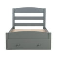 thumbnail image 3 of Elitezip Twin Bed Frames for and Adults, Platform Bed Wood Bed Frame with Storage Drawer and Wood Slat Support, Twin Bed with Headboard, No Box Spring Needed, No Mattress Included, Gray, 3 of 7