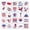 A, variant on CY5O5ee 25 Sheets Patriotic Stickers Red White and Blue Face Temporary Stickers Independence Day Memorial Day Party Accessories Decorative Party Supplies