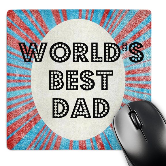 3dRose, worlds Best Dad Stripes - Fathers Day - Art, MousePad