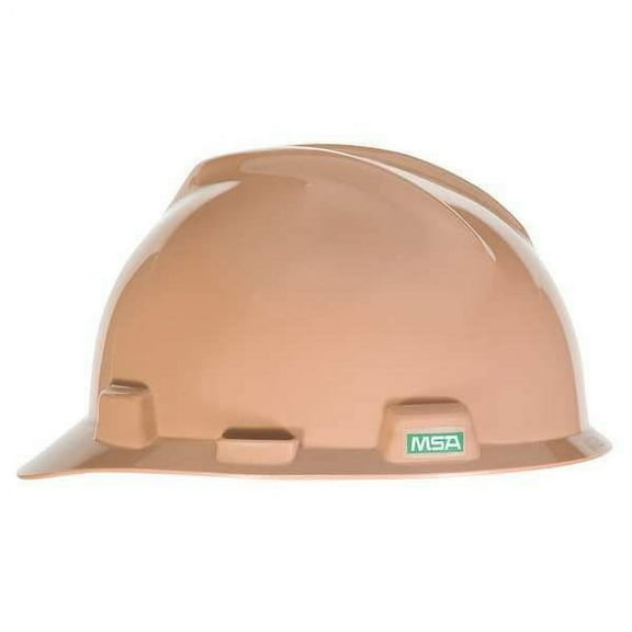 Hard Hat, V-Gard, Polyethylene, 4 Point Pinlock, Type 1, Class E, Tan