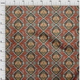 thumbnail image 4 of oneOone Rayon Rust Brown Fabric Asian Ornamental Sewing Material Print Fabric By The Yard 56 Inch Wide, 4 of 4