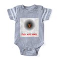 thumbnail image 1 of CafePress - Plays With Spiders 1 - Cute Infant Baby Football Bodysuit, 1 of 1