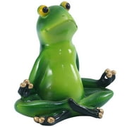 Royallove Frogs Figurines Yoga Decor, Mini Meditating Frogs Garden Sculpture Outdoor For Porch Yard, Cute Frogs Yoga Statues Collectibles Indoor Decorations
