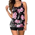 thumbnail image 1 of PMVFHDE Women's Tankini Swimsuits Printed Square Corner Top Plus Size For Casual Pool, 1 of 6