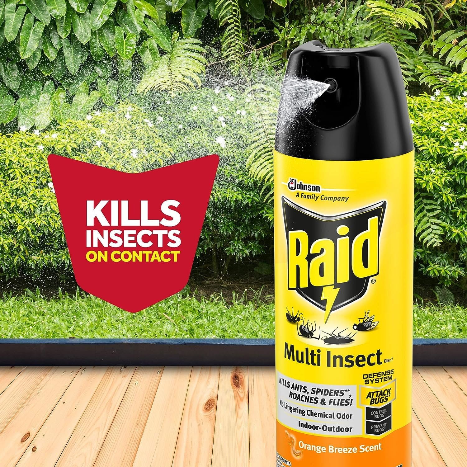 4-pack Raid Multi Insect Killer Orange Breeze - Insecticide Spray - 4 Pack, 15 Ounce — Residential Use, Standard Application