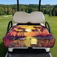 thumbnail image 2 of Yuyamidu Sunset Golf Cart Seat Covers with Pockets Coconut Tree Golf Cart Seat Towel Blanket Club Car Seats Cushion Covers Seaside Golf Cart Accessories Decor, 2 of 8
