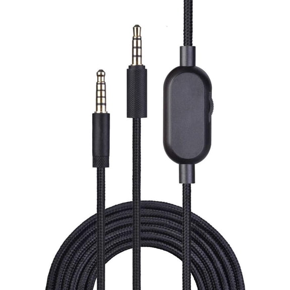 WE-POLUJ Braided 3.5mm Headphone Cable with Volume Control for G433/G233 Earphones Wire
