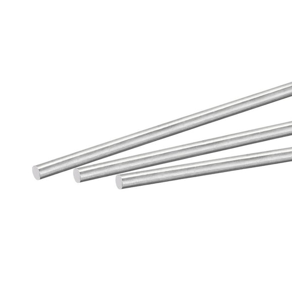 Unique Bargains Aluminum Solid Round Rod 3mm Diameter 400mmLength Lathe Bar Stock 5pack