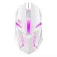thumbnail image 1 of USB Wired Mouse RGB Colorful Gaming Mouse 1600 DPI Optical Wired Mouse Mice Ergonomic Mouse for PC Computer Desktop Macbook Pro - White, 1 of 5