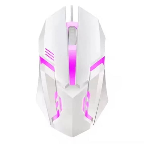 USB Wired Mouse RGB Colorful Gaming Mouse 1600 DPI Optical Wired Mouse Mice Ergonomic Mouse for PC Computer Desktop Macbook Pro - White