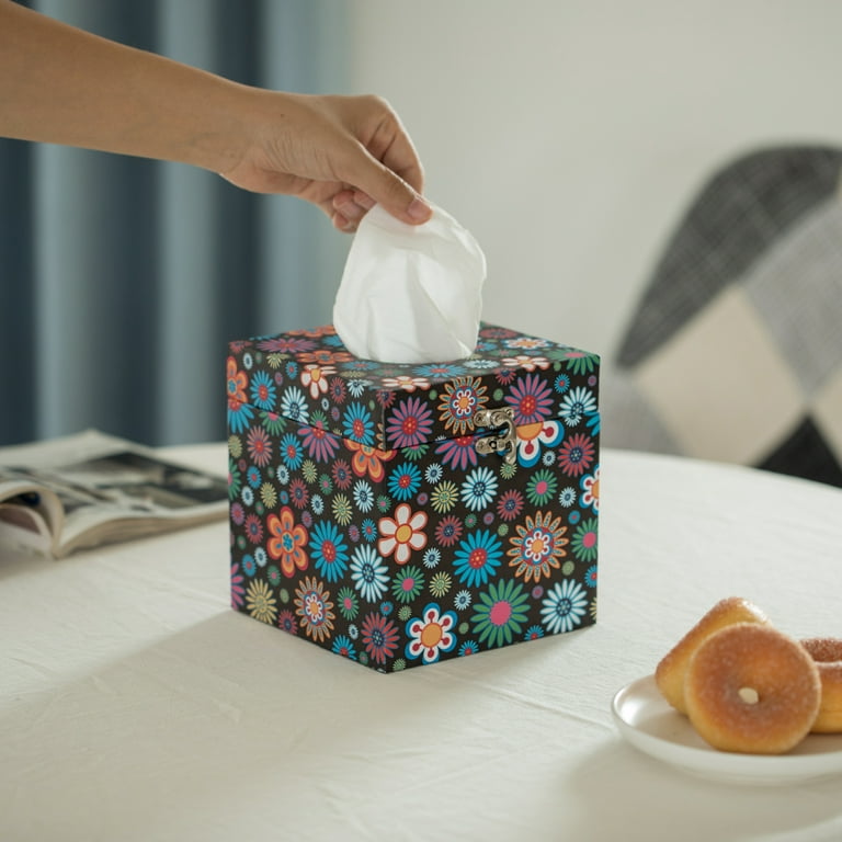 8 Pack Boho Round Tissues Box Tissue Holder for Car with Facial Tissues  Cylinder Tissue Holder