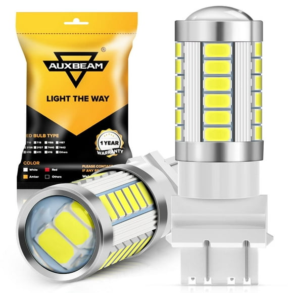 Bombillas LED Auxbeam T25 3156 3157 6500 K blancas 12 V (paquete de 2)