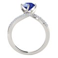 thumbnail image 3 of Mauli Jewels Engagement Rings for Women 1.15 Carat Halo Sapphire And Diamond Bridal Set 4-prong 14k White Gold, 3 of 6