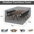 thumbnail image 5 of Funda para muebles de jardín 200x160x70cm Fundas para muebles de tela Oxford negra impermeable a prueba de viento y polvo con hebilla de bloqueo Lona protectora para muebles de mesa y sillas, 5 of 5