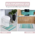 thumbnail image 7 of Home Weavers Gradation Collection 100% Cotton Tufted Round Shape Bathroom Rug, Soft and Absorbent Bath Rugs, Non-Slip Bath Rug, Machine Washable Bath Mats for Bathroom- 30" Round, Turquoise, 7 of 7