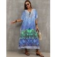thumbnail image 3 of Bsubseach Swimsuit Cover Up for Women Vintage Print Bathing Suit Cover Ups Summer Dress Caftan Boho Kaftan, 3 of 5