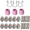 thumbnail image 1 of Kit De Consumibles De Boquillas De Punta De Antorcha De Corte De Cortador De Plasma Con 10 Boquillas Conductoras 10 Electrodos 3 Boquillas De Porcelana 3 Soportes Para Ag-60 Sg55 Wsd-60 Wsd60 Cateissary TO004260-00, 1 of 6