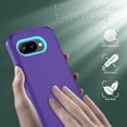 thumbnail image 2 of KOMI Phone Case for Google Pixel 9A Case with HD Screen Protector, Heavy Duty Shockproof & Dropproof 3-Layer Cover Phone Case for Pixel 9A, Purple Sky Blue, 2 of 5