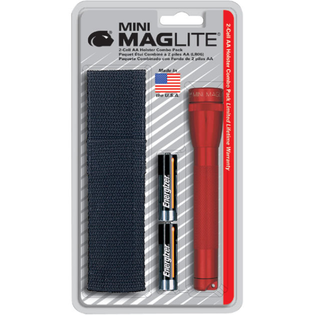 AA Mini Mag Black Flashlight Holster