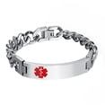 thumbnail image 1 of Brazalete de Identificación Médica Sunnimix Acero Inoxidable Pulsera de Acero Inoxidable, 1 of 6