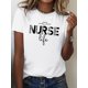 thumbnail image 1 of Camiseta de enfermera de algodón puro para mujer, ajuste cómodo, para adultos, hombres, mujeres, adolescentes, jóvenes, camiseta de ocio, 1 of 6