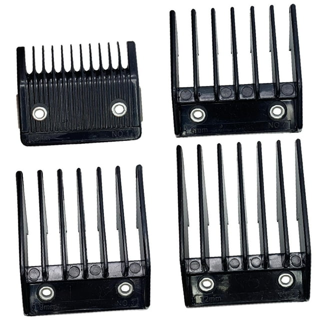 4x peines guía cortadora de pelo peines guía de protección cortadora de pelo portátil guías de corte de peine límite para recortadora de salón hogar