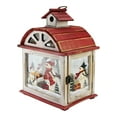 thumbnail image 2 of Northlight 14.5" Red and White Snowman Holiday Scene Christmas Candle Lantern, 2 of 6