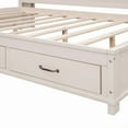thumbnail image 3 of Mirightone Full Size Daybed with Storage Drawers, Charging Station & Shelves , Wood Daybed Frame, Full Bed with Drawer for Guestroom Bedroom, No Box Spring Needed (White), 3 of 9
