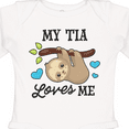 thumbnail image 4 of Inktastic My Tia Loves Me with Sloth and Hearts Boys or Girls Long Sleeve Baby Bodysuit, 4 of 5