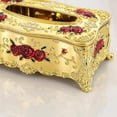 thumbnail image 3 of veasfak Home Rectangular Tissue Paper Box Case Holder Cover Golden Red, 3 of 4