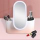thumbnail image 1 of Caja organizadora de maquillaje con espejo de luz LED, organizador de cosméticos de maquillaje de viaje portátil, estuche de maquillaje de almacenamiento de luz táctil - rosa Kuyhfg Sin marca, 1 of 4