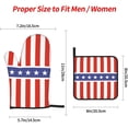 thumbnail image 3 of 4th July Oven Mitts and Pot Holders 4 Pcs Sets for Kitchen, Cooking Gloves Heat Resistant Oven Mitt Gloves Non Slip Potholders for Baking, BBQ, Grilling, 3 of 6