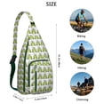 thumbnail image 2 of Cartoon Frog Sling Backpack - Whimsical Frog & Flower Print Design, Compact Lightweight Daypack for Cycling & Photography, 2 of 4