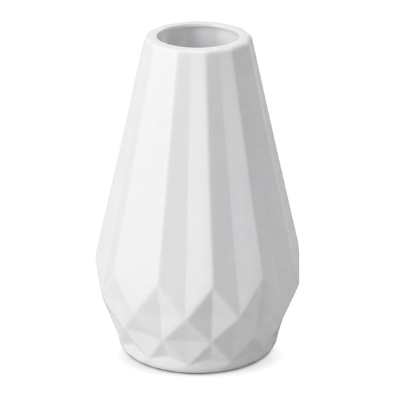 Unique Bargains Clear Plastic Wide Opening Small Bud Vase White 3.9" x 3.9" x 5.9"