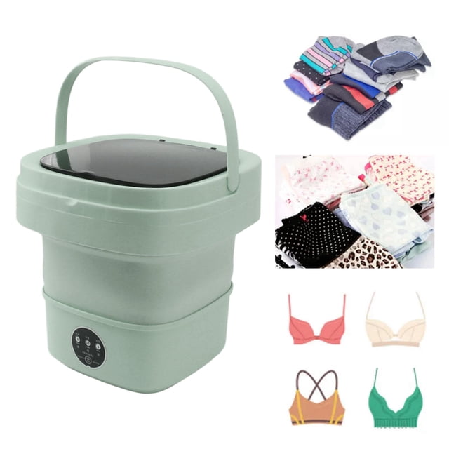 6L Máquina De Lavar Pequeña Plegable, Mini Máquina De Lavar Compacta De Dos Cubetas Para Camping, Apartamento, Autocaravana