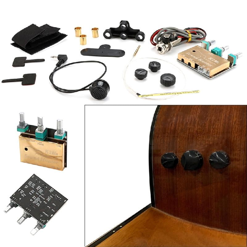 Zeiwohndc Preamp Piezo Guitar Pickup Acoustic Guitar Onboard Active Piezo Pick Up