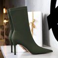 thumbnail image 5 of Green Sexy Women'S Boots Pointed Toe Slim High Heel Elastic Lycra Ankle Comfortable Fashion Wear, 5 of 9