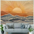 thumbnail image 4 of Fenyluxe  Boho Tapestry Wall Hanging for Bedroom Aesthetic, Bohemian Vintage 70s Rainbow Sun Tapestries for Living Room, Retro Hippie Sunset Sea Wall Tapestry for Dorm Room Decor 40x30inch, 4 of 6
